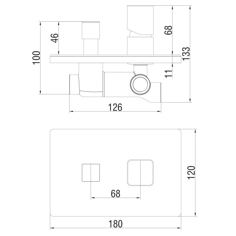 MISCELATORE INCASSO DOCCIA LOTUS CROMO