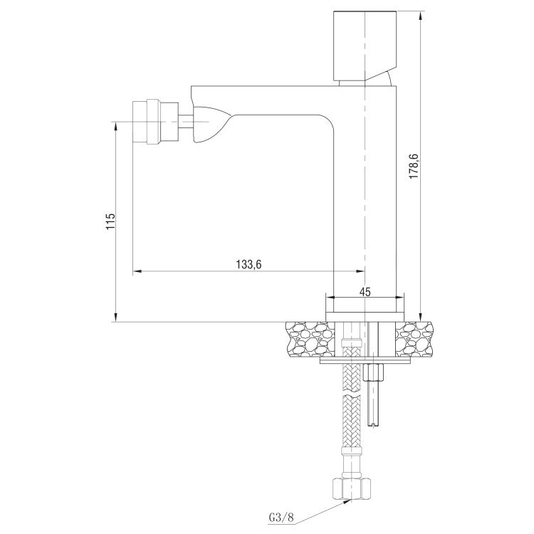 MISCELATORE BIDET CROMO LOTUS.
