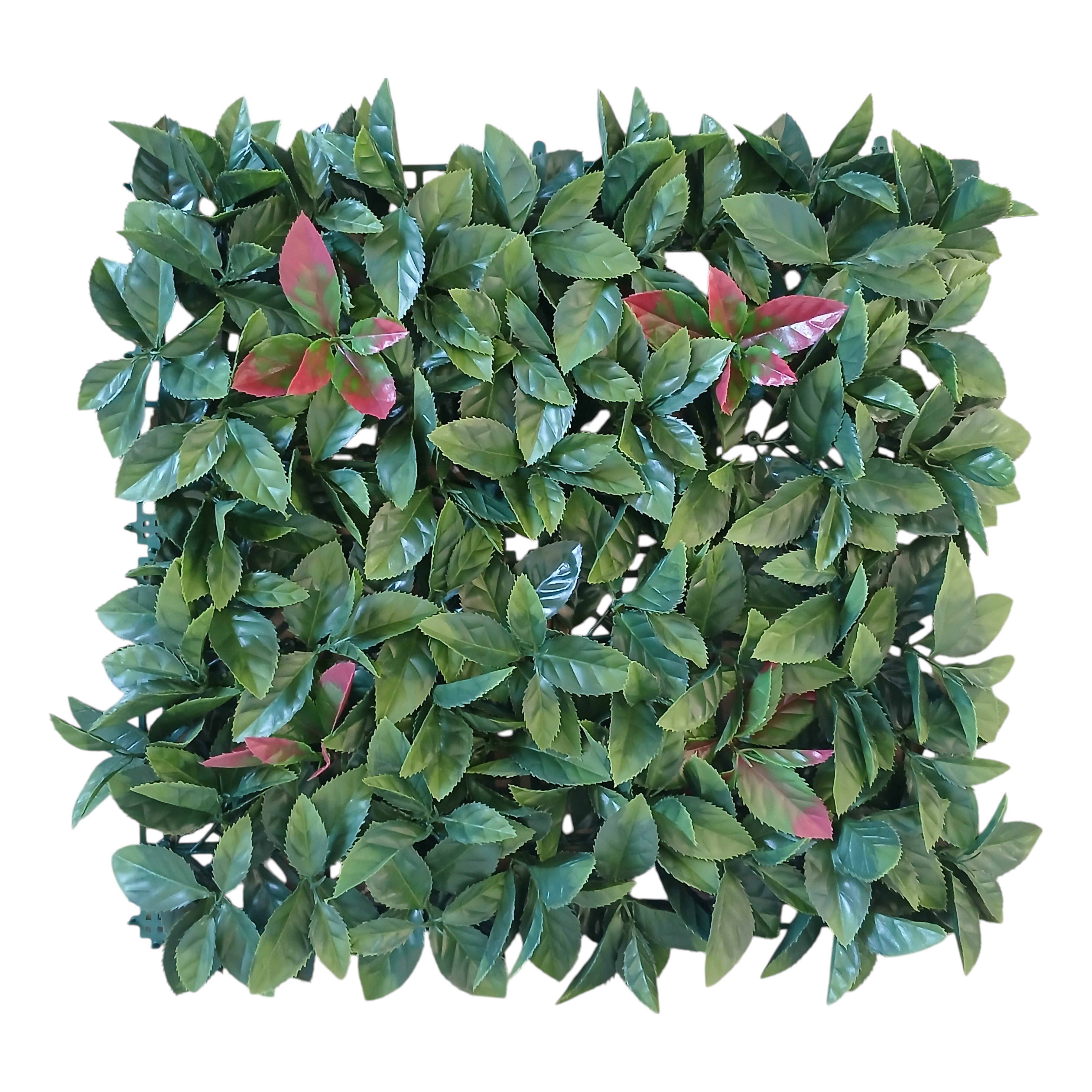 SIEPE ARTIFICIALE RED LEAF 50X50CM VERDE FISSA