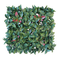 SIEPE ARTIFICIALE RED LEAF 50X50CM VERDE FISSA