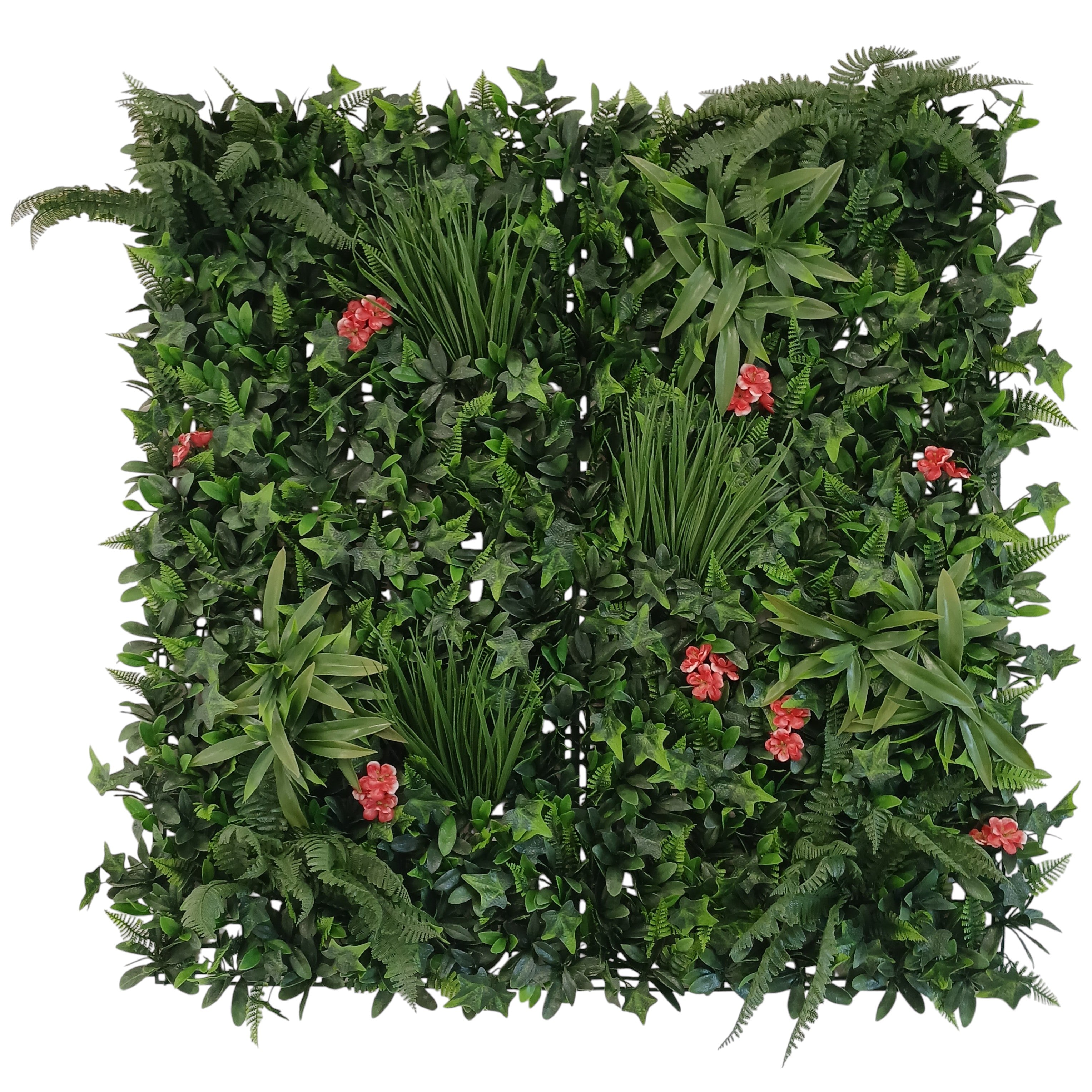 SIEPE ARTIFICIALE RED TROPIC 100X100CM VERDE FISSA