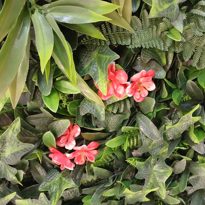 SIEPE ARTIFICIALE RED TROPIC 100X100CM VERDE FISSA