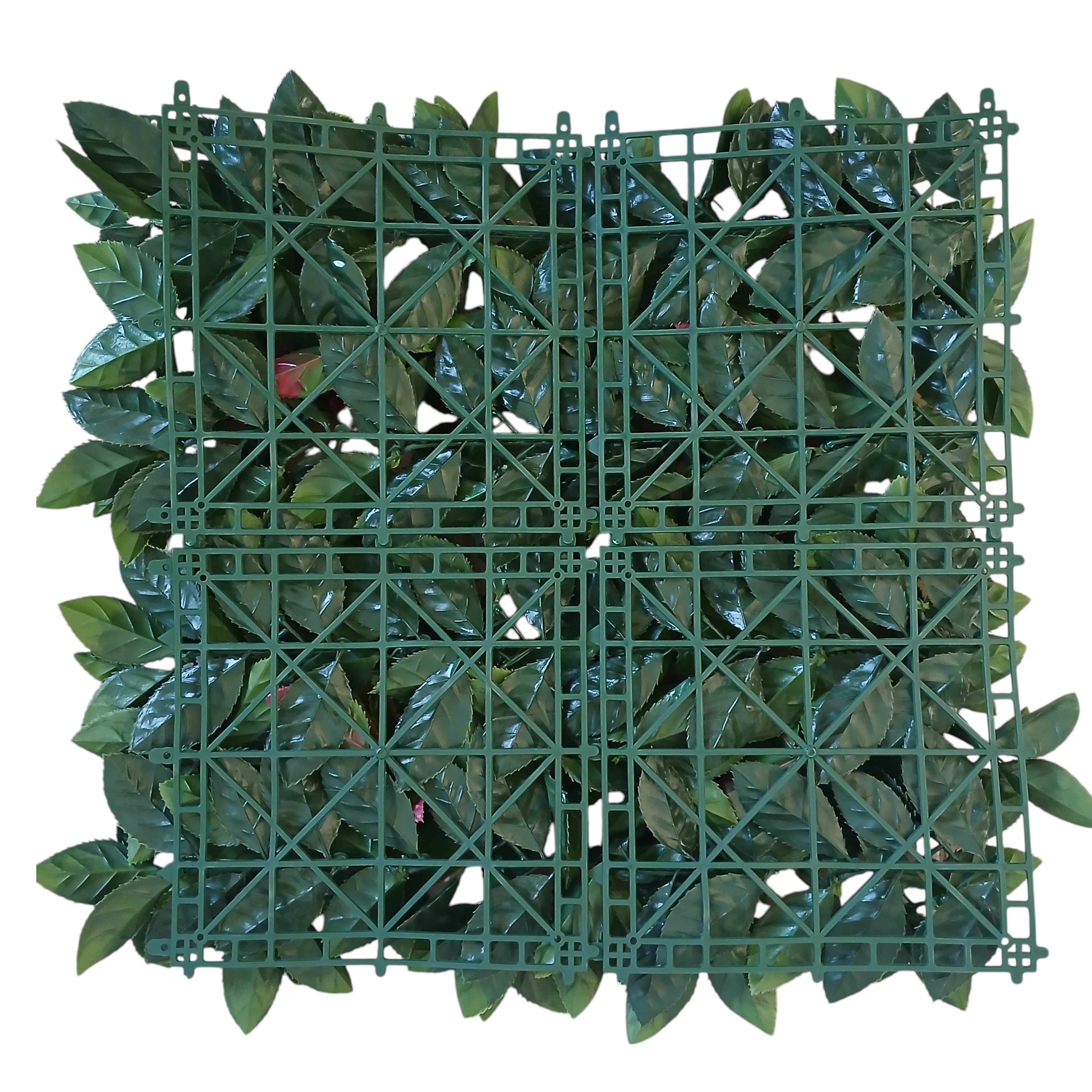 SIEPE ARTIFICIALE RED LEAF 50X50CM VERDE FISSA