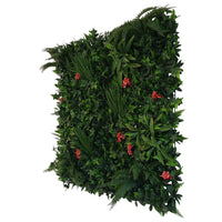 SIEPE ARTIFICIALE RED TROPIC 100X100CM VERDE FISSA