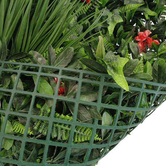 SIEPE ARTIFICIALE RED TROPIC 100X100CM VERDE FISSA