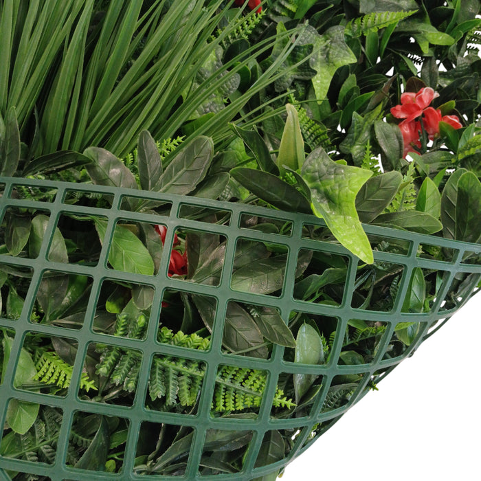 SIEPE ARTIFICIALE RED TROPIC 100X100CM VERDE FISSA