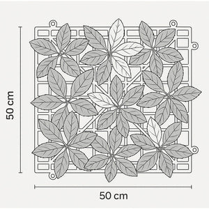 SIEPE ARTIFICIALE RED LEAF 50X50CM VERDE FISSA