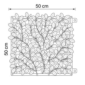 SIEPE ARTIFICIALE BOXWOOD 50X50CM VERDE FISSA
