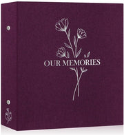 Albumo fotografico extra grande - 1000 foto - Scatole per inserimento - Copertina in lino - Impermeabile - Stampato in argento lucido - Album di ricordo