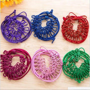 Set di Spille per Abbigliamento Elastiche Stringhe per Lavaggio con 12 Spille - Utile per Viaggi