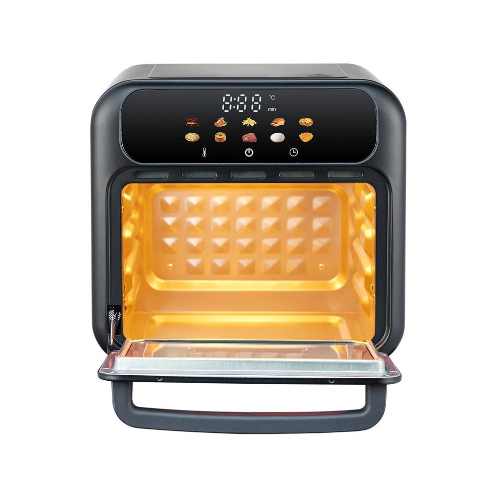 Trade Shop - Forno Friggitrice Ad Aria Multifunzione 870w 10lt Con Display Touch Led Luce 10 Programmi -