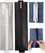 Oggetto Portapenne Compattibile - 2 Unità - Porta Note/Penna - Chiusura a Ritaglio - Cintura Adattabile in Gomma Elastica - Materiale di Carta Leggero