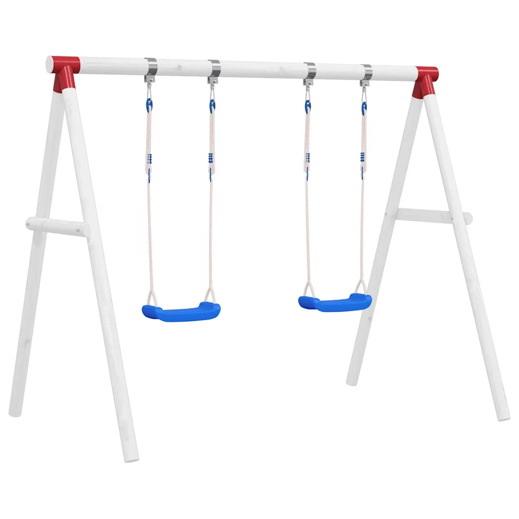 Seggiolini per Altalena con Corde 2 pz Blu 38x16 cm Polietilene