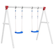 Seggiolini per Altalena con Corde 2 pz Blu 38x16 cm Polietilene