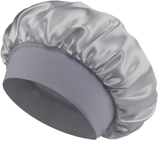 Due paia di cuffie da sonno a spalline larghe in seta - cuffie da notte in seta - la circonferenza è di circa 50-68 cm - cuffie da capelli in seta elastiche - cuffie da sonno per donne con capelli lunghi e ricci - morbide e comode - cura dei capelli