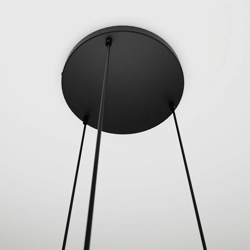 Lampada a sospensione ISTAR in acciaio nero e vetro
