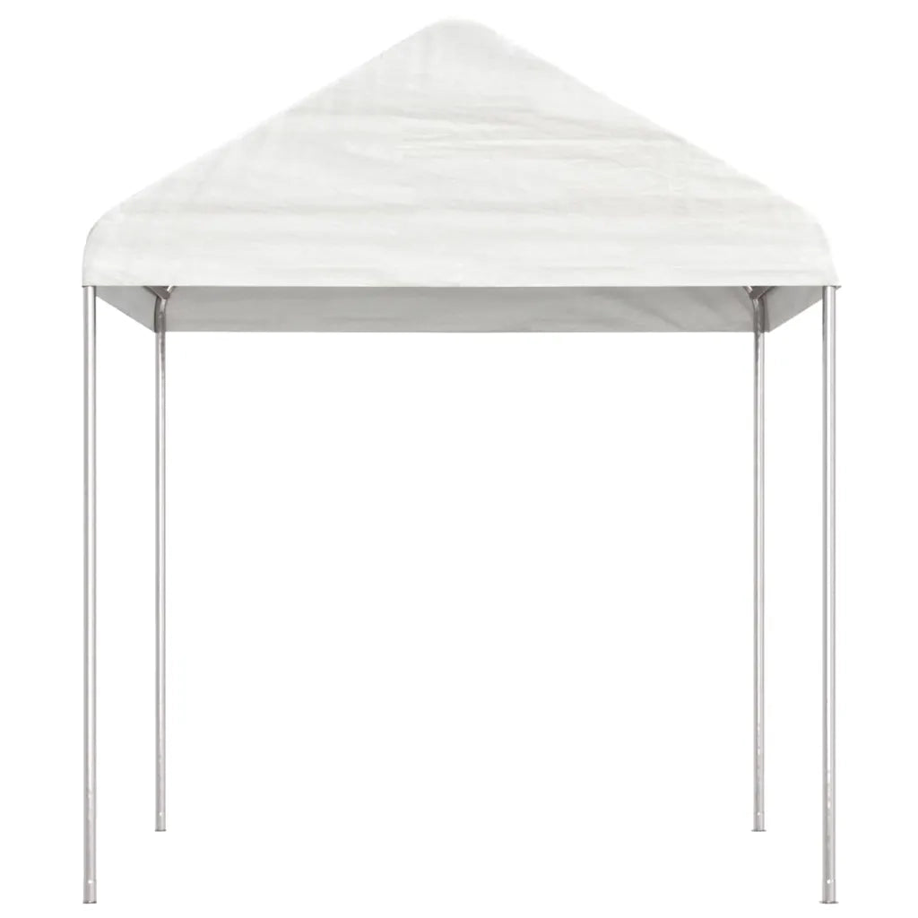 Gazebo | Pergolato con Tetto Bianco 4,46x2,28x2,69 m in Polietilene