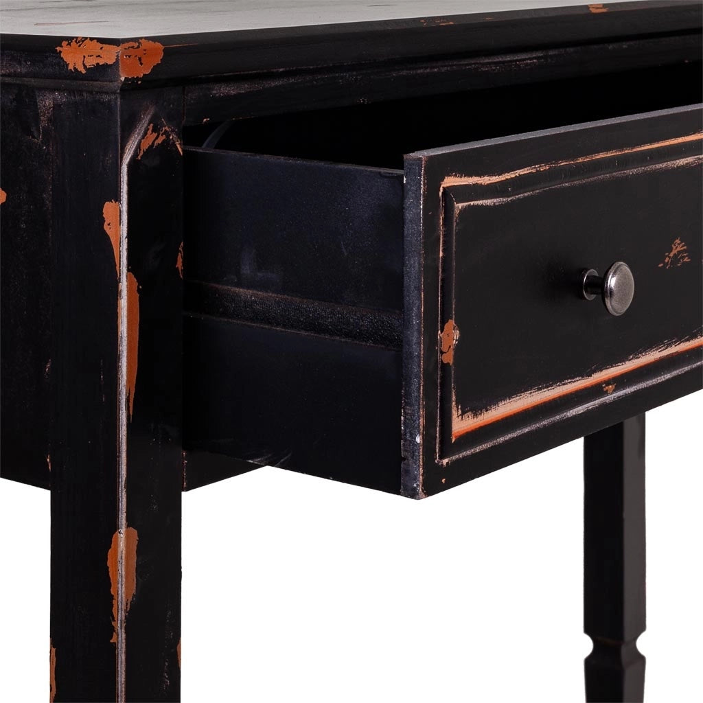 Mobile da ingresso in legno nero 112x38x82h