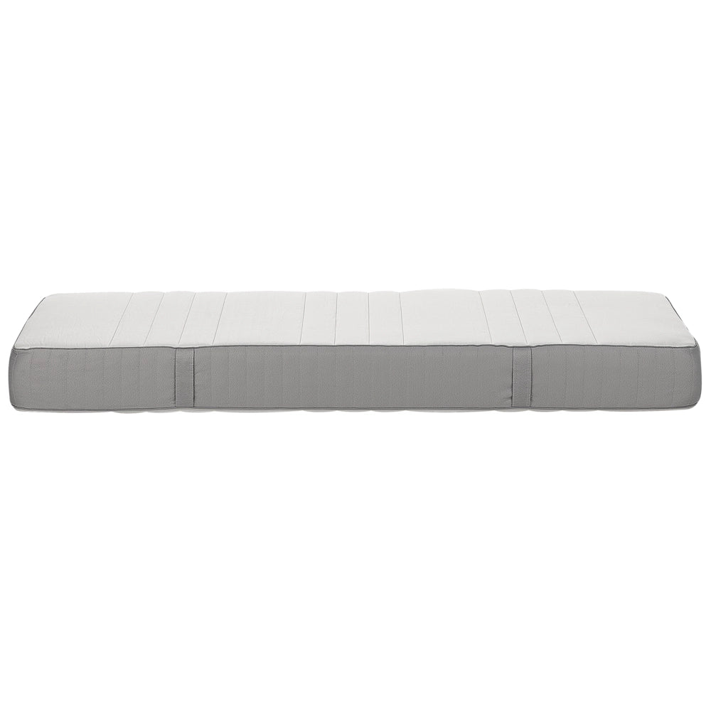 Materasso in schiuma bianco e grigio EU Singolo Duro con cerniera e copertura in poliestere 80 x 200 cm rimovibile Accessori per la camera da letto