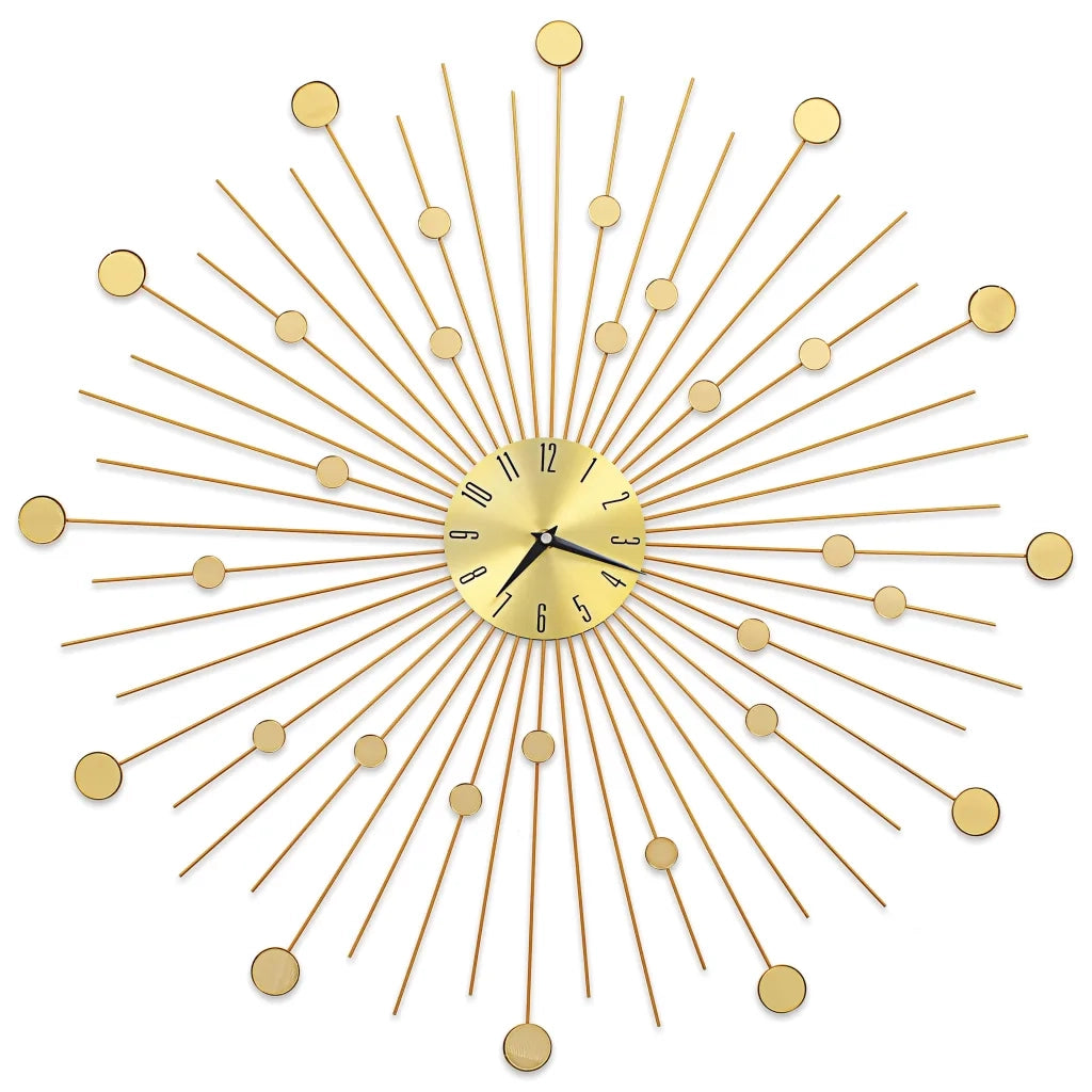 Orologio da Parete in Metallo 70 cm Dorato CFW9761628