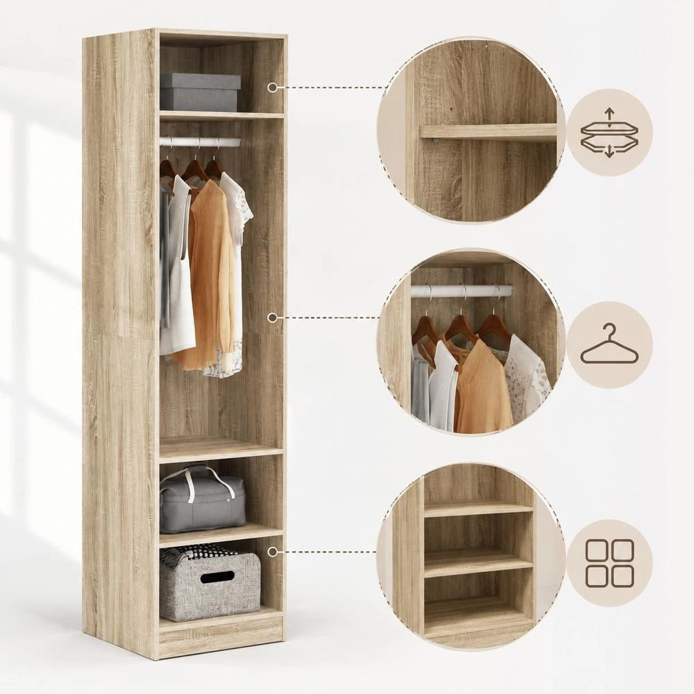Wardrobe Sonoma Oak 50x50x200 Cm Wood-based Material