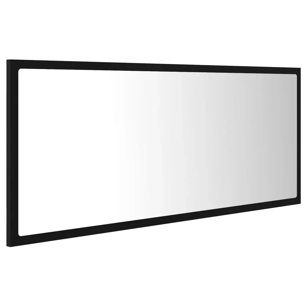 Specchio da Bagno a LED Nero 100x8,5x37 cm in Acrilico 804941