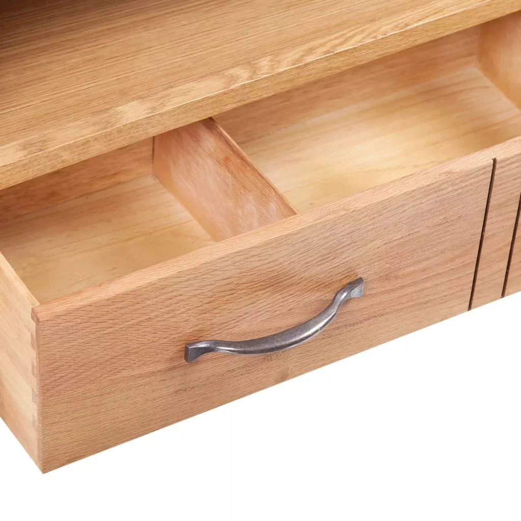 Pratico mobile porta TV/credenza di design con cassetto 88 cm legno massello di rovere 2502105