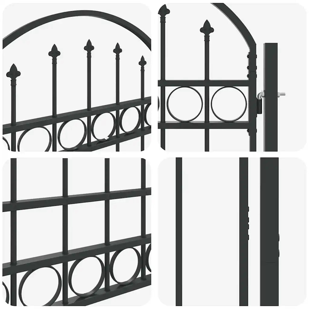 vidaXL Cancello per recinzione Grigio 100 x 175 cm