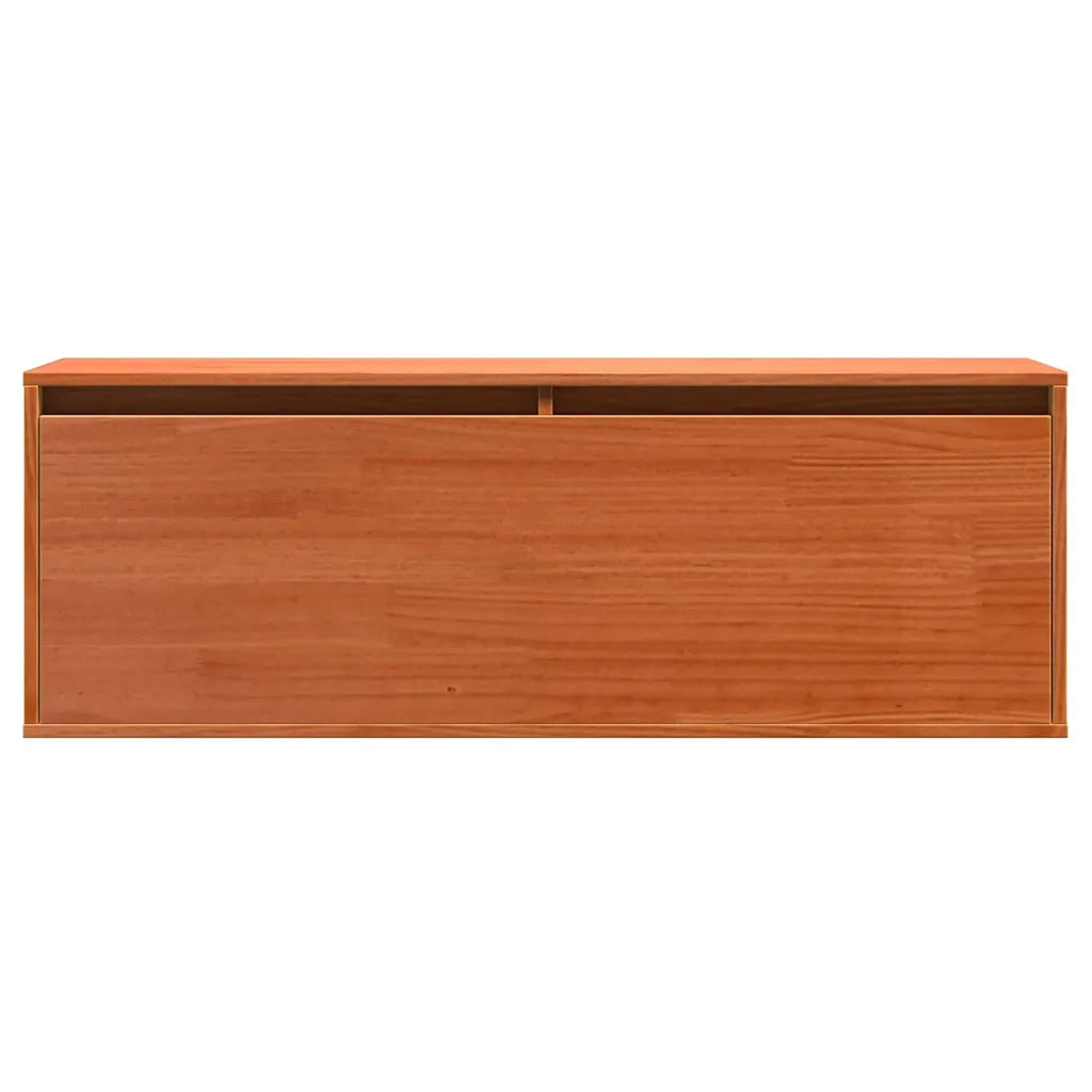 vidaXL Armadietto a muro con porta Cera marrone 100 x 30 x 35 cm