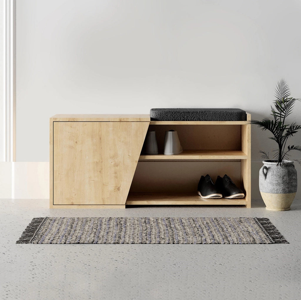 Scarpiera in legno "Fiona" - 104 x 37 x 47 cm - Beige