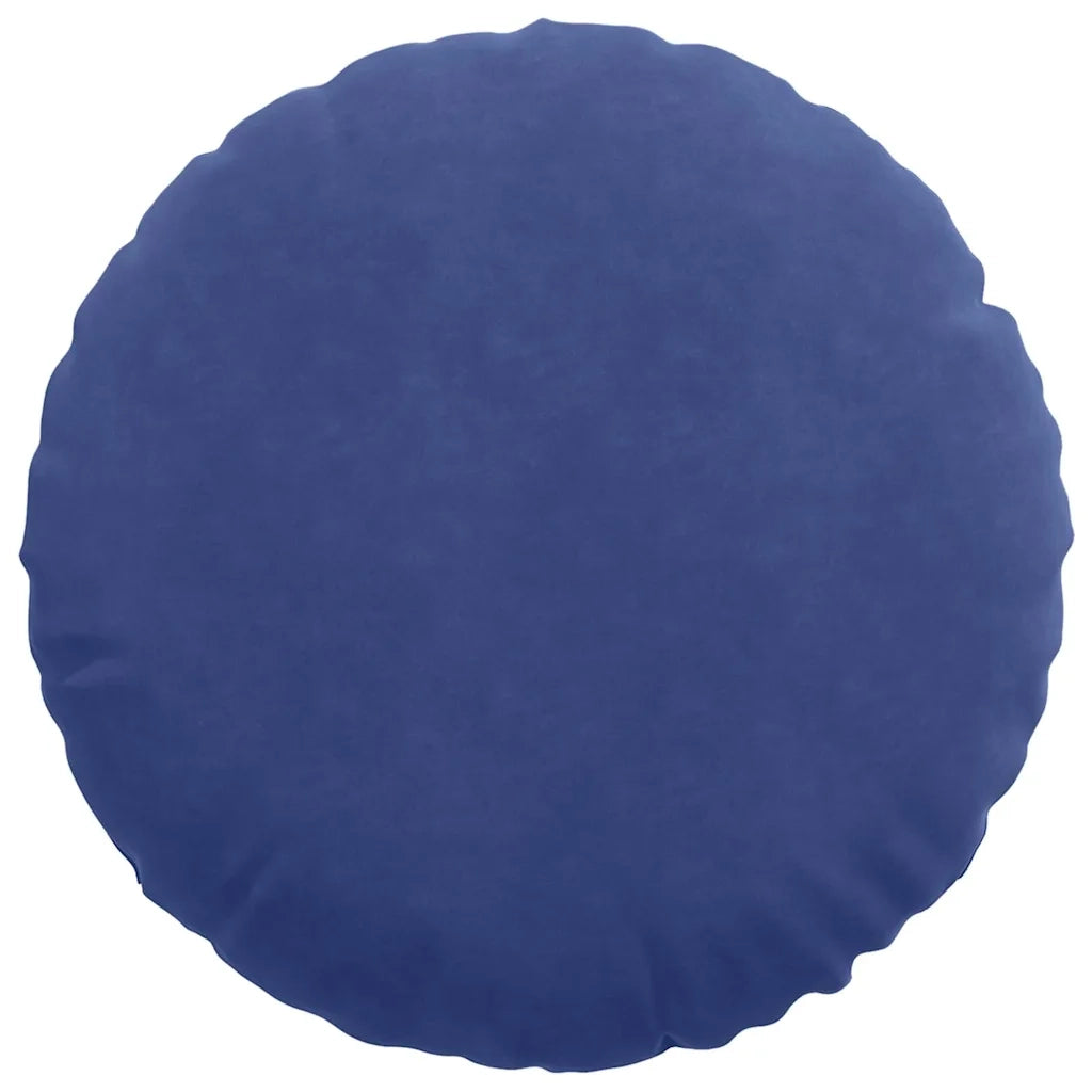 Cuscini per Seduta 2 pcs Blu Polizia Ø60 x 21 cm Velluto