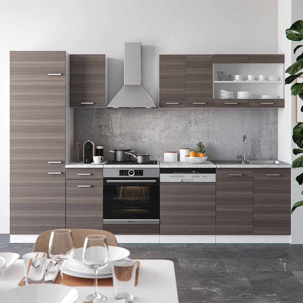 Vicco Cucina componibile Grigio prezioso/bianco 300 cm , PL Antracite