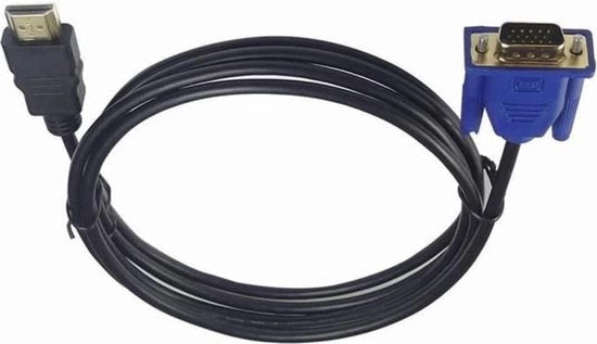 Adattatore HDMI a VGA a alta definizione 10m - Kunststof Metaal - Per PC desktop.