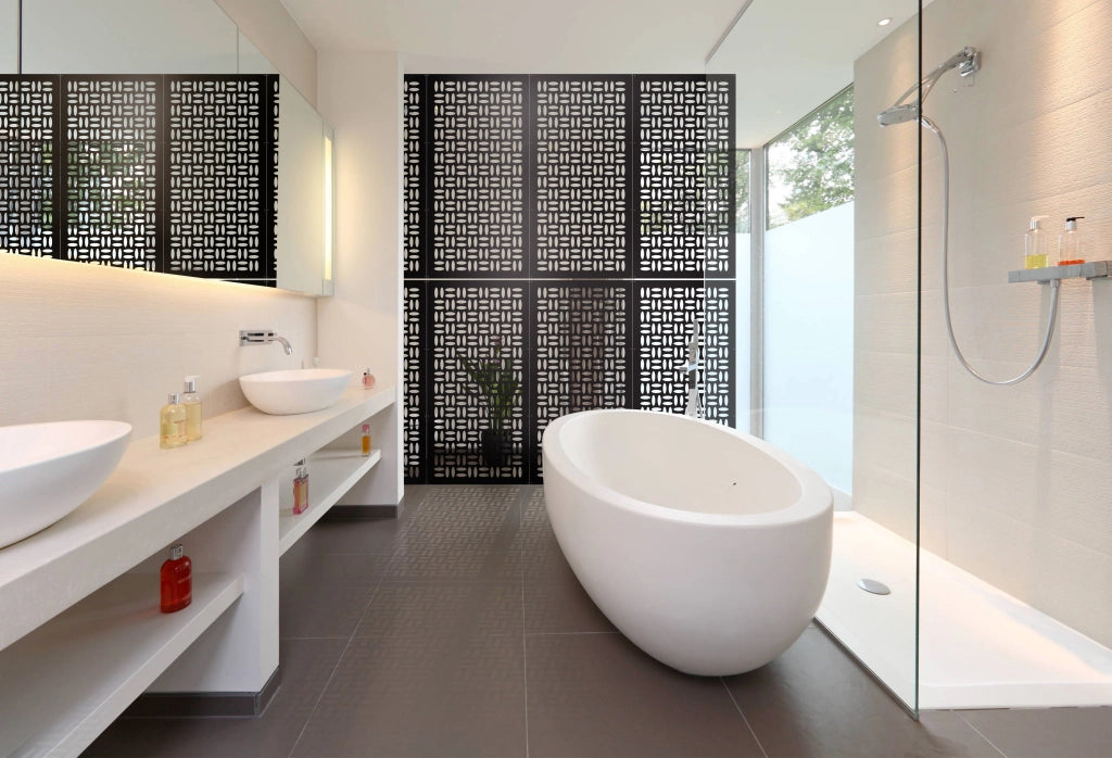 CHIPS - Pannello in PVC traforato - Parasole Misura: 47x94 cm, Colore: nero