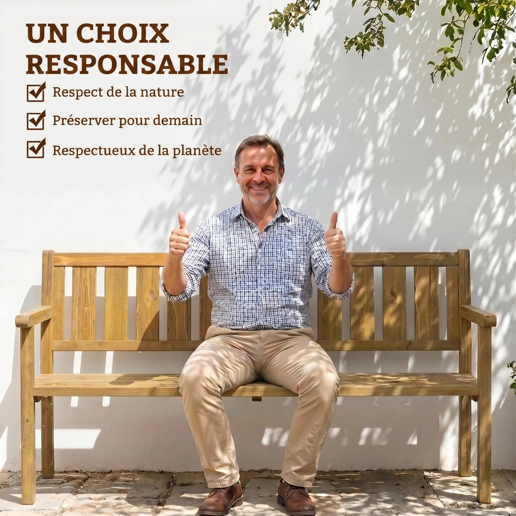 Banco da Giardino 3 Posti ¨C Zephmum ¨C Legno Teak