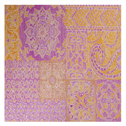 Tappeto di lana rosa giallo senape 200 x 200 cm stile  orientale vintage soggiorno camera da letto