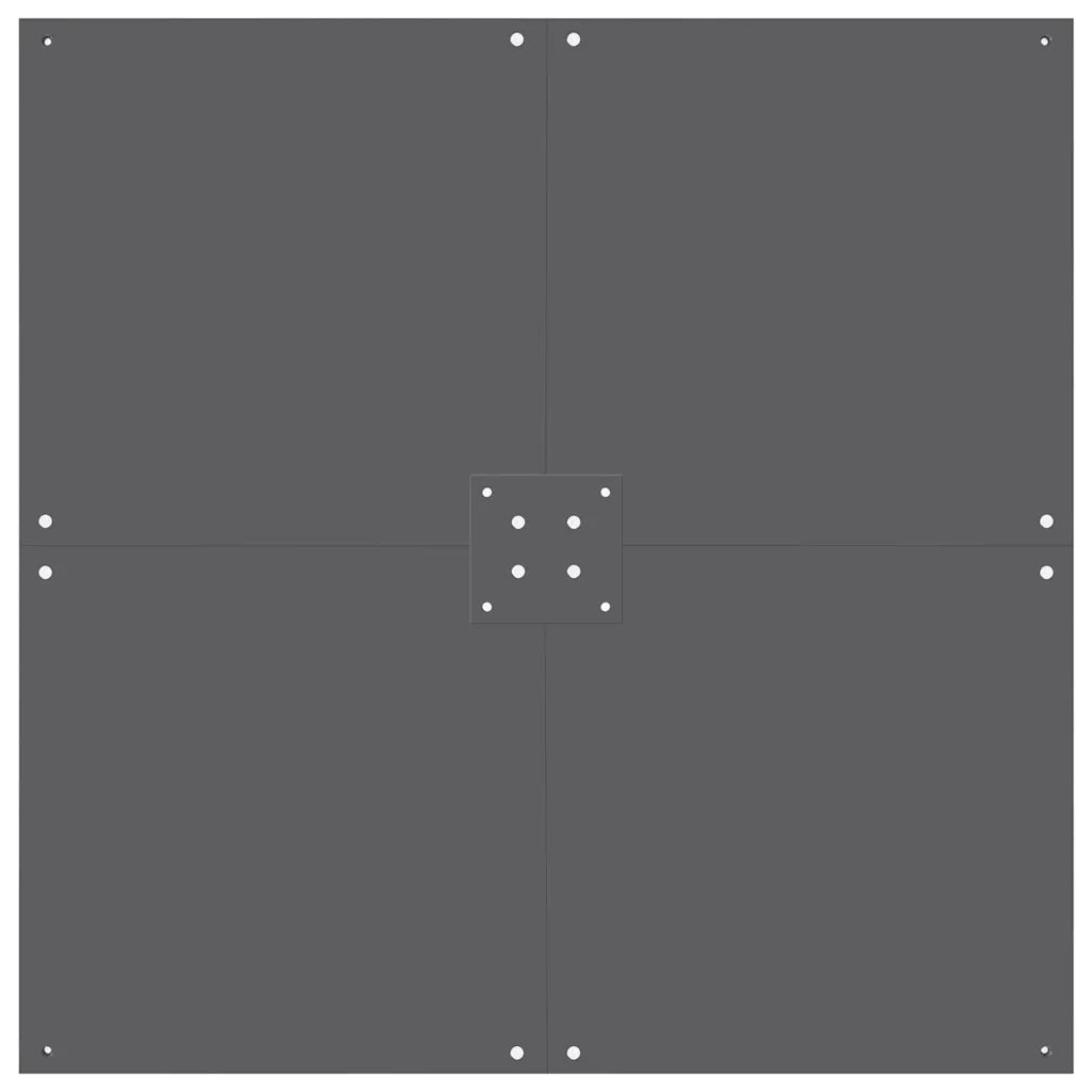 Base per ombrellone Grigio scuro 100 x 100 x 4 cm Acciaio 3407831