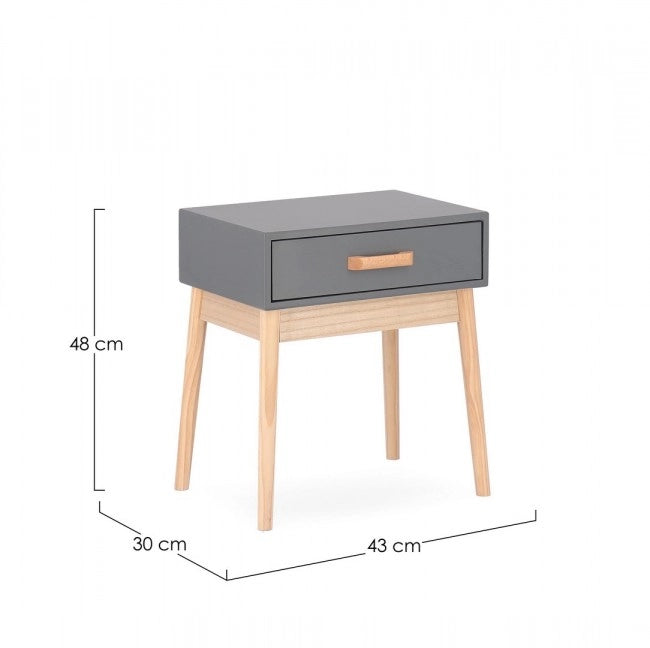 Mobiletto Legno Grigio Moderno da Interno - EXCEPTIONAL