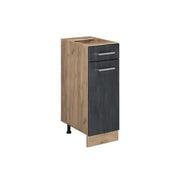 Vicco Mobiletto base per cucina Calcestruzzo nero 30 cm senza piano di lavoro