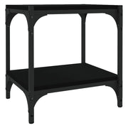 Mobile TV | Armadietto TV | Mobile Porta TV Nero 40x33x41 cm in Legno Multistrato e Acciaio