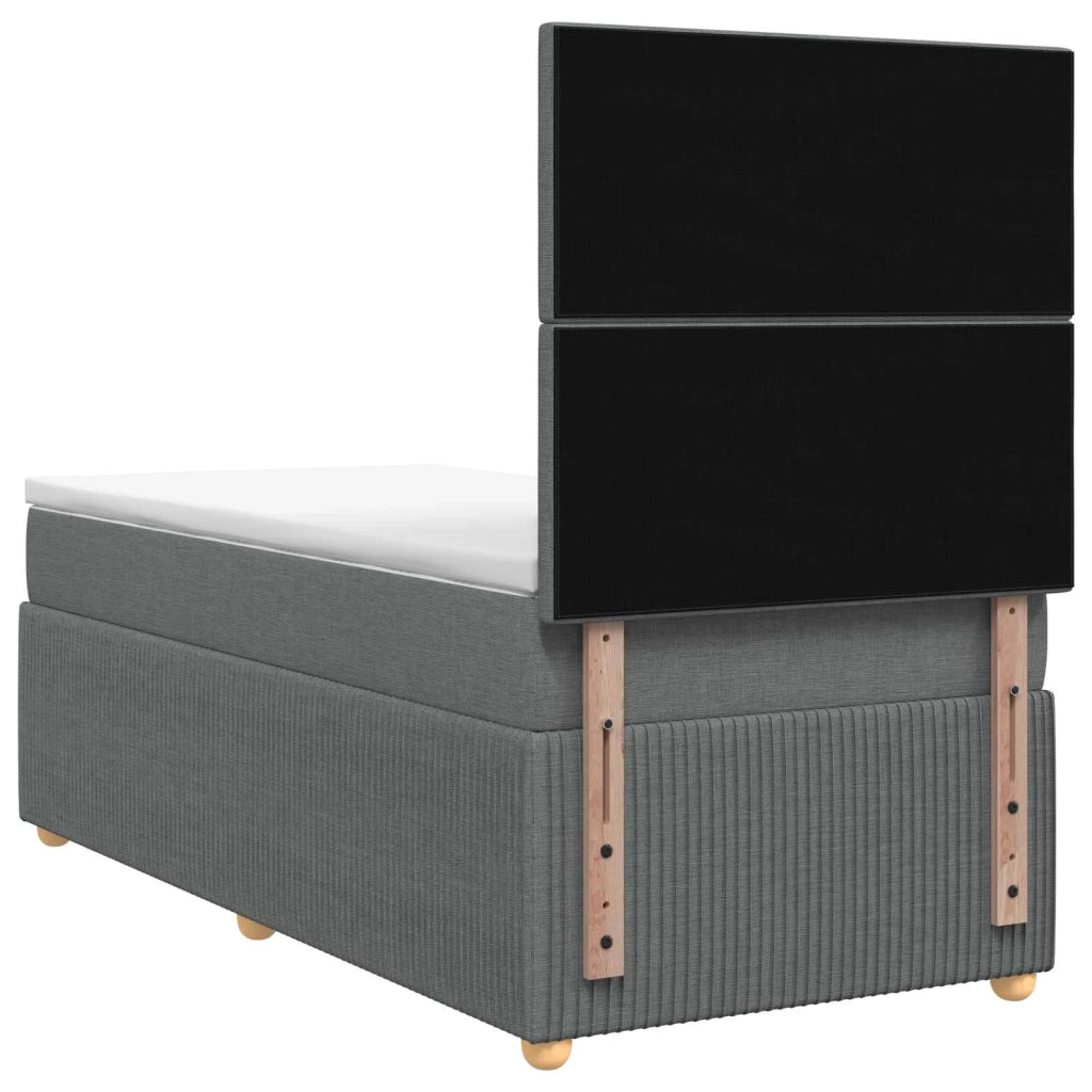 Letto box spring con materasso Grigio Scuro 90 x 200 cm Tessuto 3454313