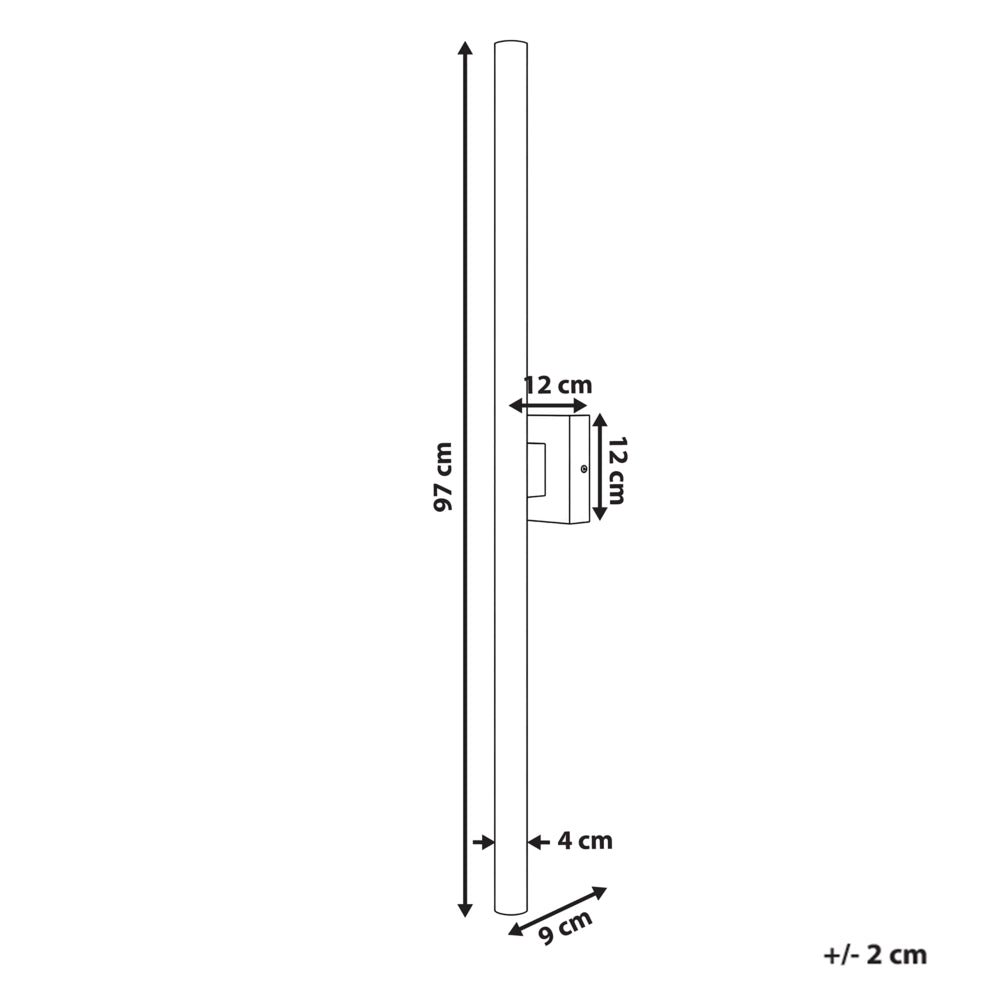 Applique LED da Esterno in Metallo Nero Stile Tradizionale per Ingresso e Portico