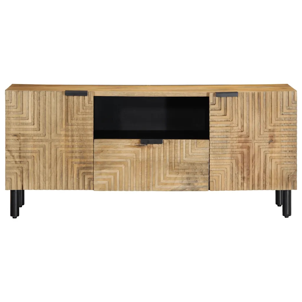 Mobile Porta TV Marrone 105x33x46cm in Legno Massello di Mango