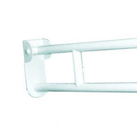 Barra maniglione ribaltabile cm 83 con porta rotolo e piastra lunga nylon