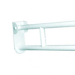 Barra maniglione ribaltabile cm 83 con porta rotolo e piastra lunga nylon