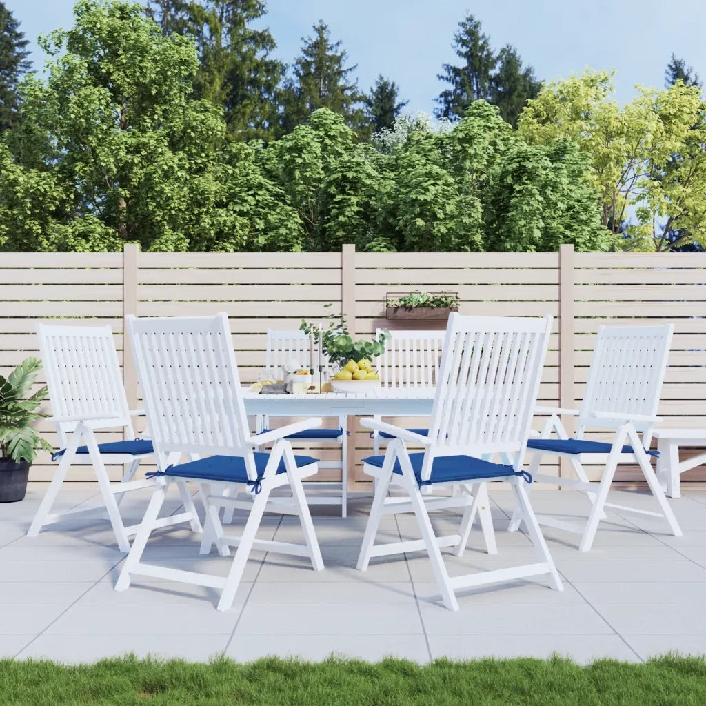 Cuscini per Sedia 6 pz Blu Reale 50x50x4 cm in Tessuto Oxford 314061