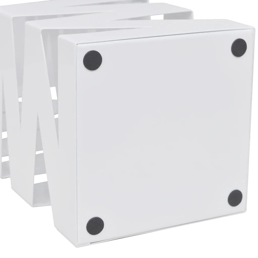 Portaombrelli Bastoni Passeggio Quadrato Acciaio 48,5 cm Bianco 242468