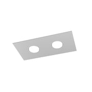 Toplight Plafoniera da soffitto rettangolare 2 luci Area con attacco GX53, struttura colore grigio, design moderno 40x20x3cm