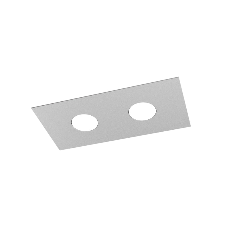 Toplight Plafoniera da soffitto rettangolare 2 luci Area con attacco GX53, struttura colore grigio, design moderno 40x20x3cm