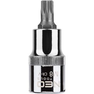 Topex 08-732 inserto spline su b bussola 1/2 m8 x 55 mm accia ds